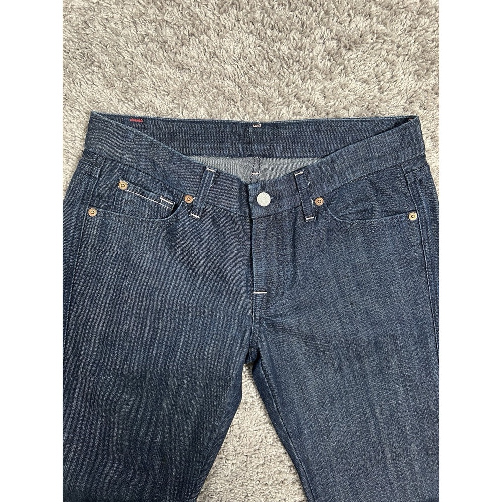 Women's 7 For All Mankind Blue Jeans Flare Trendy Size 28